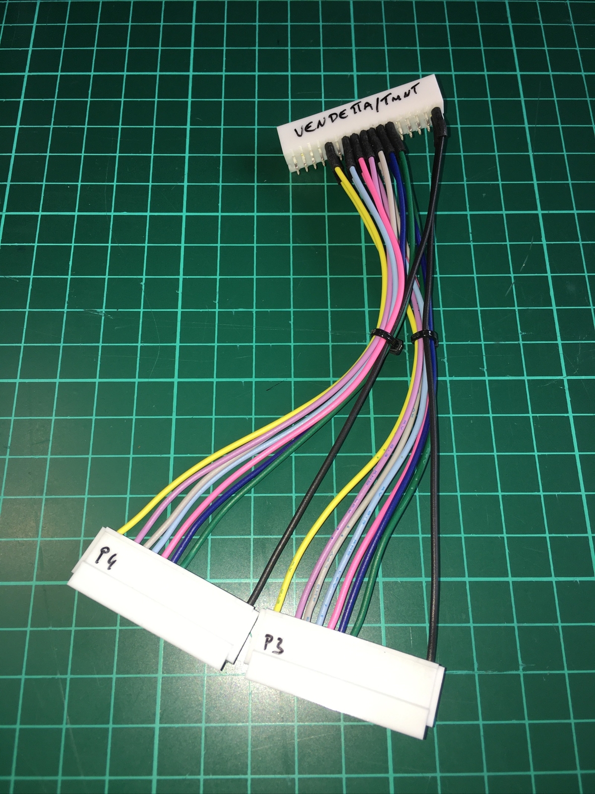 Câble joueur 3 et 4 Capcom CPS2 vers PCB Konami Vendetta DAD-001A