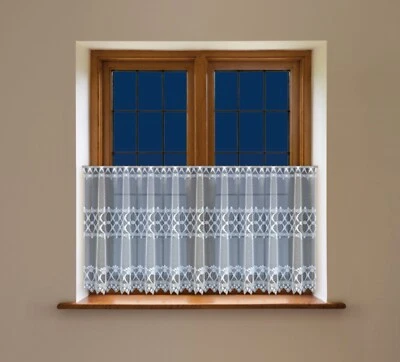 Scheibengardine Bistrogardinen aus hochwertigem Jacquard Weiß - Bild 1 von 3