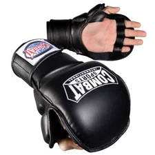 New Combat Sports TG4S Hybrid MMA Grappling Training Sparring Gloves - Black 