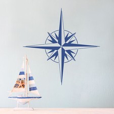 Explorer's Compass Stencil - Customizable DIY Wall Art for a Nautical Room