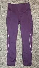 Members Mark Leggings Womens S Purple Ankle Work It Out Active Yoga Athleisure