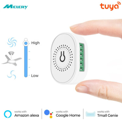 Tuya Wifi Mini Smart Fan Speed Switch Ceiling Fan Remote Control Alexa Google~