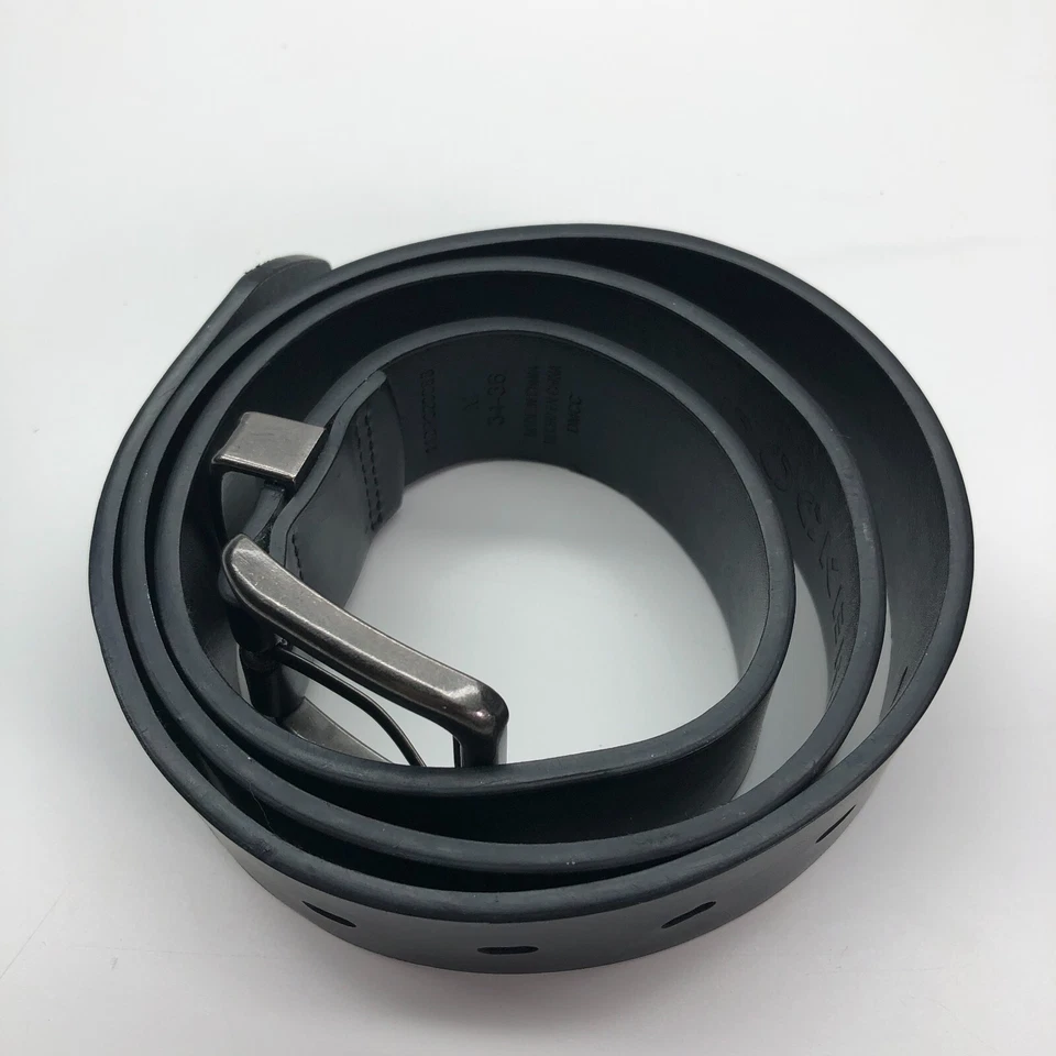 Dockers Belt Black Mens Sz M 34-36 Faux Leather Silver Buckle 1 3/8" - Изображение 3 из 4