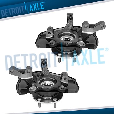 Front Steering Knuckle + Wheel Hub Bearings for 2007 - 2017 Jeep Patriot Compass