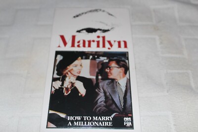 1987 How to Marry a Millionaire VHS Marilyn Monroe, Betty Grable, Lauren Bacall