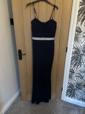 Navy Evening Cocktail Party Long Dress Size 12 Bnwt