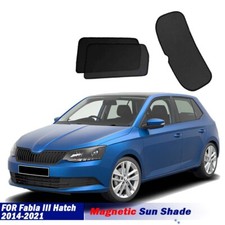 Magnetic Sun Shades for Skoda Fabia III Hatch 14-21 Car Rear Side Back Sun Blind