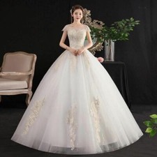 Beautiful New O Neck Short Sleeve Simple Wedding Dress