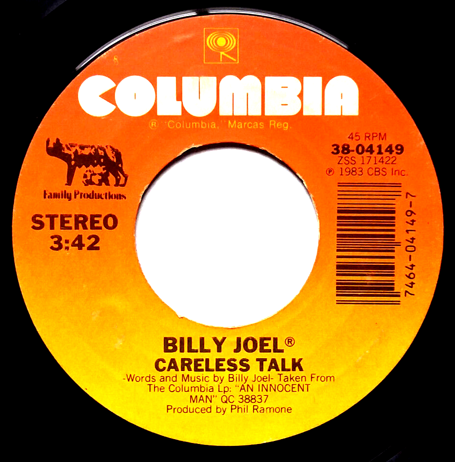 BILLY JOEL - Uptown Girl / Careless Talk - Vinyl 45rpm 1983
