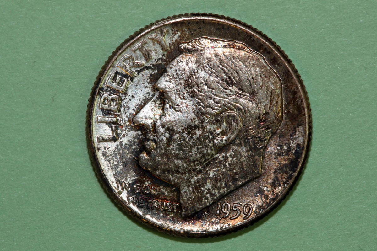 Grades Mint State 1959 P Roosevelt 90% Silver Dime (RDX218) | eBay