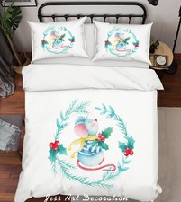 3D Mouse Plant Cartoon Kids Quilt Cover Set Duvet Cover Bedding Pillowcases