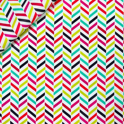 Chevron Striped Fabric Tutti Tango 71468 by AMF 44  long x 45'' wide 100% Cotton