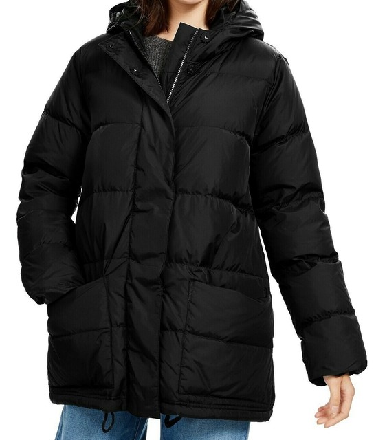 Eileen Fisher Hooded Down Puffer Jacket 