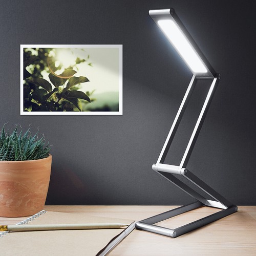 Lampada LED da tavolo scrivania pieghevole portatile ricaricabile in alluminio - Foto 2 di 7