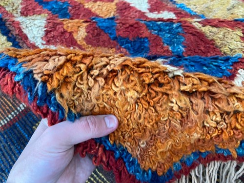 5x7 Handmade Berber Plush Pile Wool Moroccan Rug Afghan Tribal Accent Tulu Rug - Picture 20 of 23