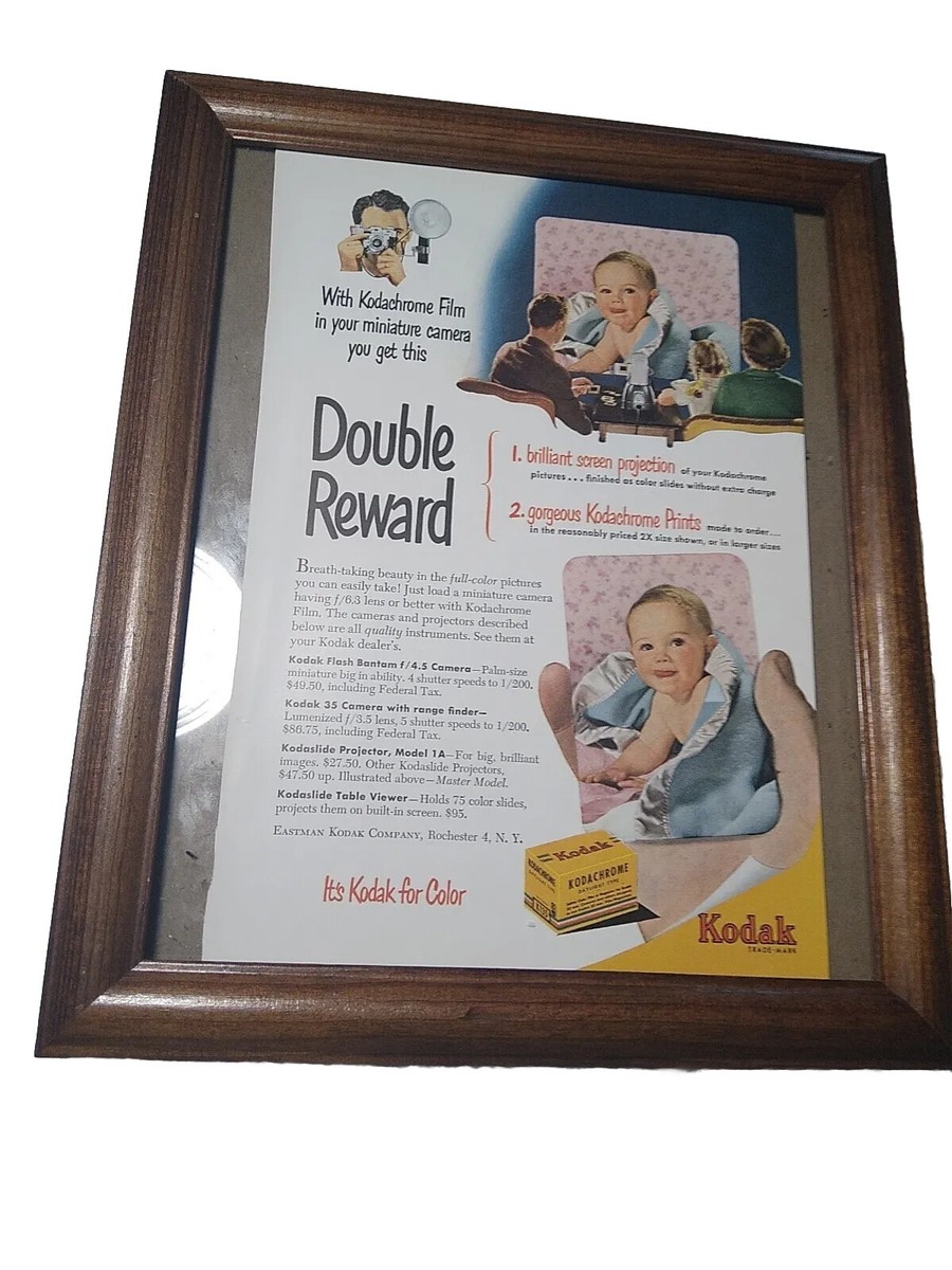1950 Print Ad Kodak Kodachrome Film. 6.5x10 in vintage 8x10