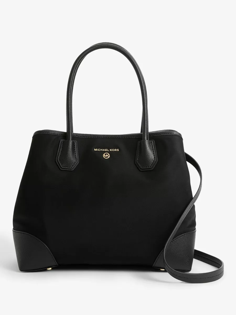 Michael kors mercer best sale black medium tote bag