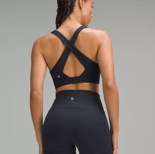 Lululemon cross straps open back longline bra, black J168 - Picture 5 of 5