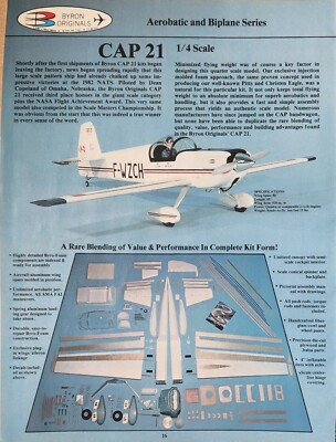 Byron RC CAP 21 Kit Print Ad Ephemera Wall Art Decor 