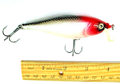 1ct REDHEAD BLACK WHITE 4in SUPER RATTLE SHAD 1/2oz CRANKBAIT Bass Fishing Lures