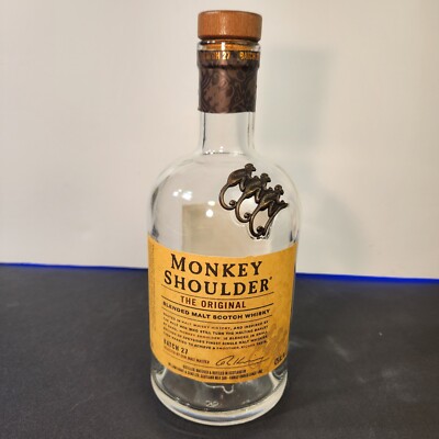 Monkey Shoulder Blended Malt Scotch Whiskey Bottle EMPTY Batch 27 Cool Bottle!
