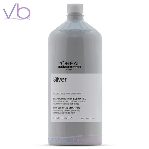 L'OREAL Serie Expert Silver Neutralizing Shampoo | For Grey, White Hair, 1500ml - Picture 1 of 1