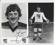 Steve Vickers Autographed Signed 8x10 RARE NY Rangers Press Photo NHL - w/COA