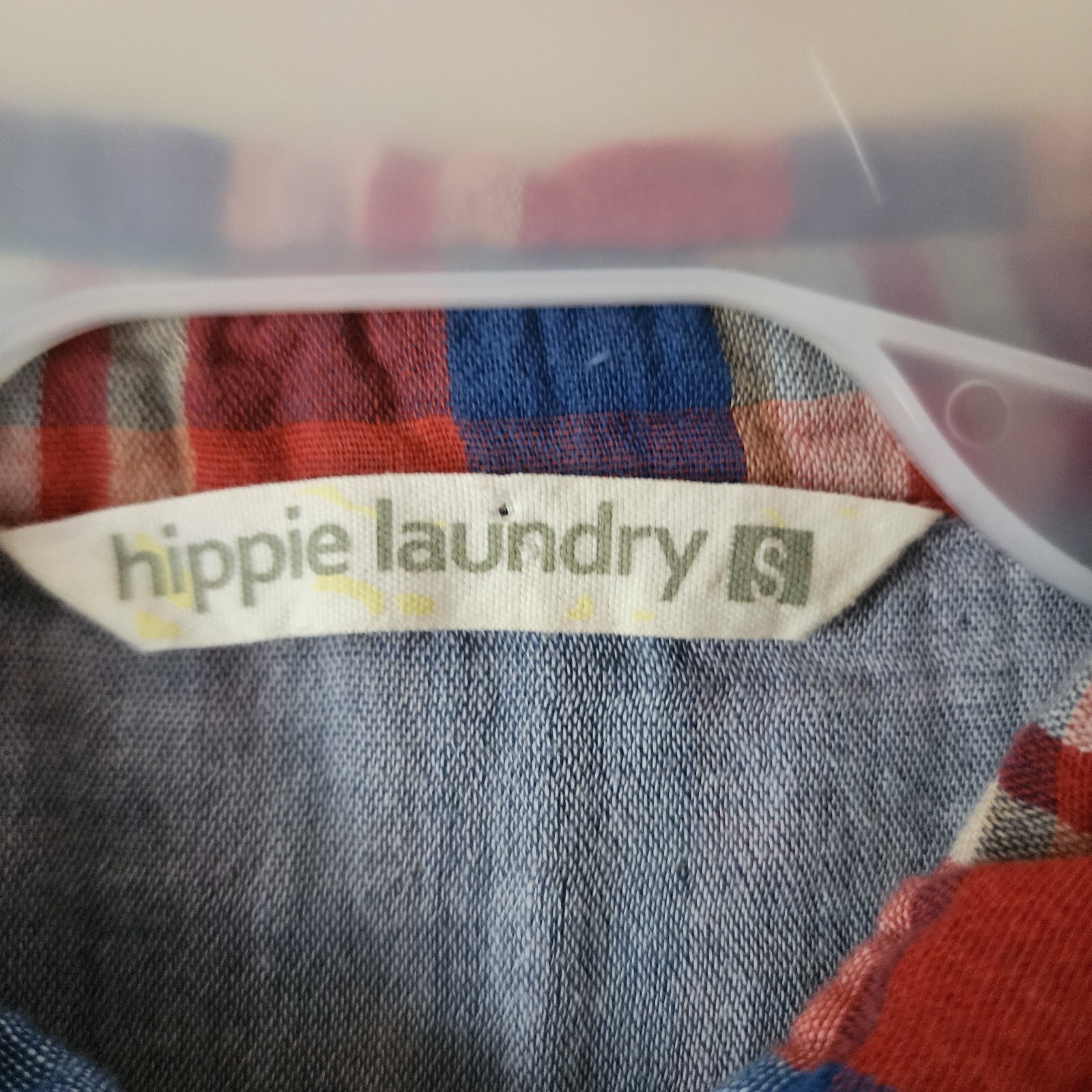 Hippie Laundry Multicolored Plaid Button Down Lon… - image 3
