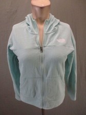 The North Face Size L Girls Mint Full Zip Pocket Hood Fleece Athletic Jacket 711