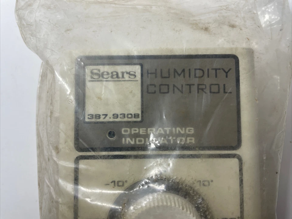 Control de Humedad Vintage Sears Nº 9308 modelo 387.9308 NUEVO STOCK ANTIGUO +/- 20 grados Foto 2 de 4