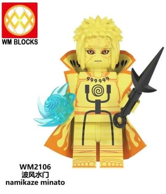 2 inch Custom Naruto Shippuden Minato Namikaze 9 tails chakra mode