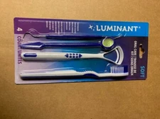 Luminant Soft Oral Care Kit Toothbrush Tongue Scraper Dental Mirror Dental Pick