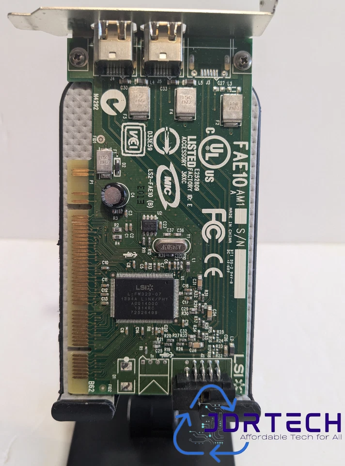 Lot of 2 Dell LSI 2 PORT IEEE 1394 PCI CONTROLLER FireWire 400 Half Height - Image 2 of 4