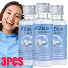 3PCS Tooth Repair Granules Temporary Fitting Beads Reusable Moldable False Teeth