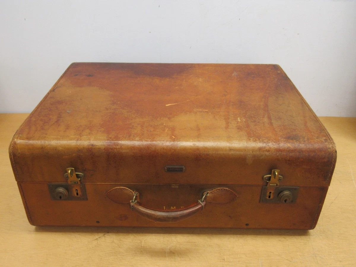 Hard leather suitcase cheap