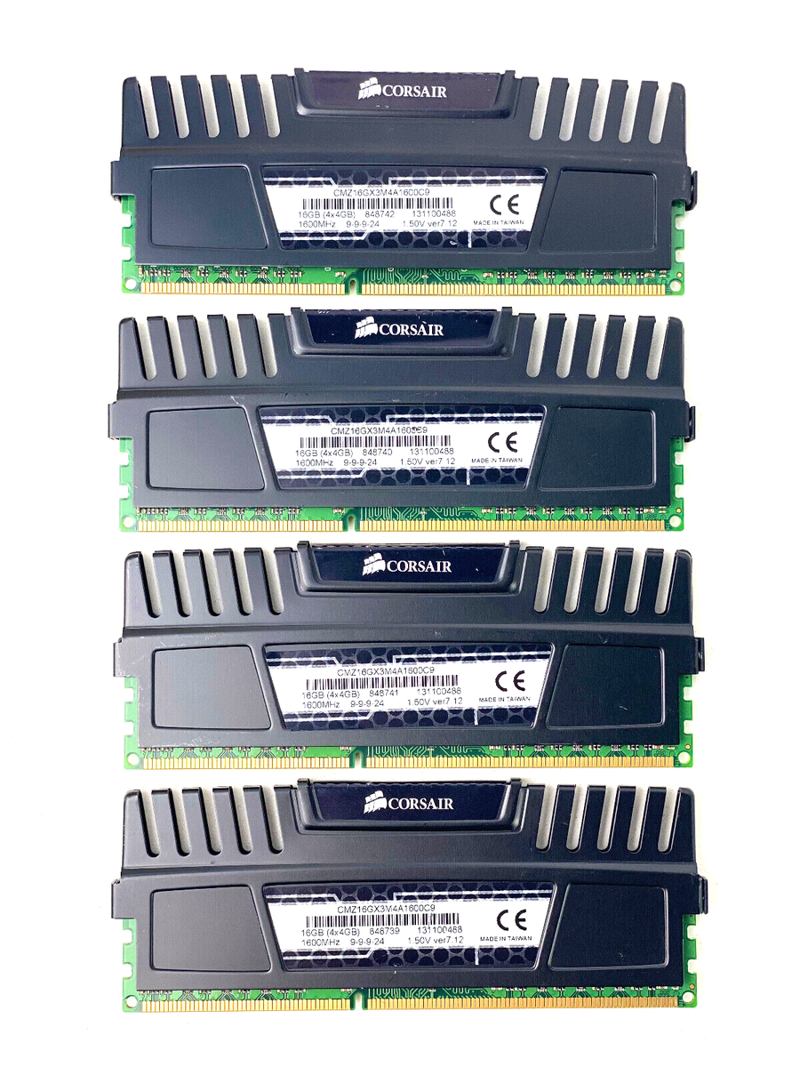16GB Kit CORSAIR DDR3 1600MHz ( 4GB x4 ) PC3-12800U Gaming Desktop