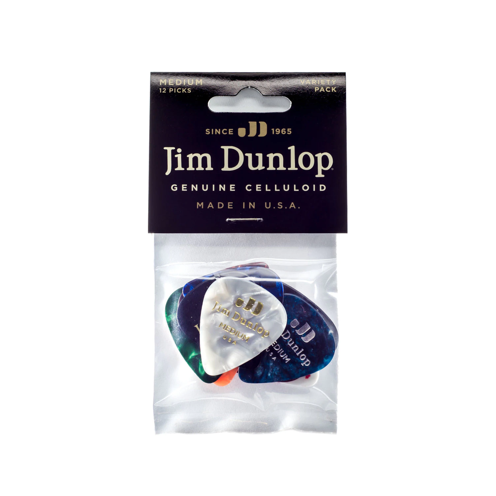 Dunlop Celluloid Medium Guitar Pick Assortment Pack