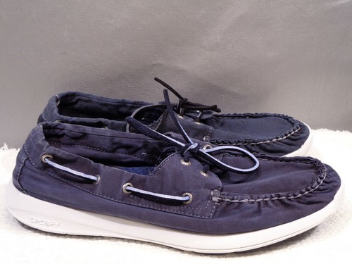 MENS 12 M PAUL SPERRY BLUE CANVAS 