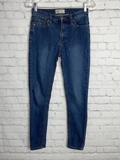 Free People Blue Dark Washed Skinny Ankle Stretch Denim Jeans Women  s Size 25