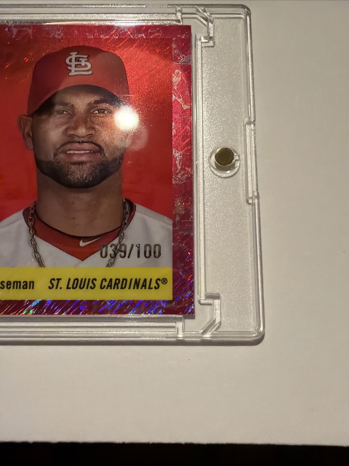 2026 Topps Chrome Albert Pujols St. Louis Cardinals #461 Serial Numbered /100 view 5