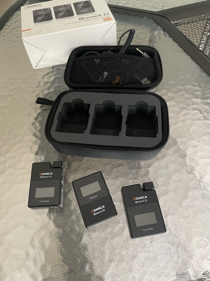 Receptor transmisor micrófono inalámbrico digital COMICA BoomX-D D2 2.4G ¡COMO NUEVO! Foto 3 de 4