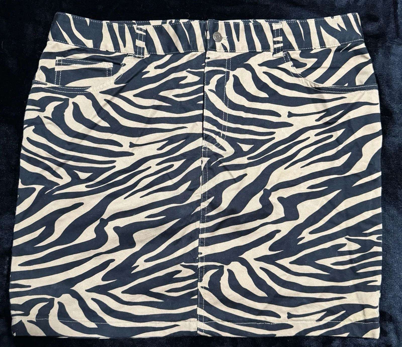 Women’s American Living 🎉 100% Cotton Leopard Skirt 18.5” Length Sz 14 CS11