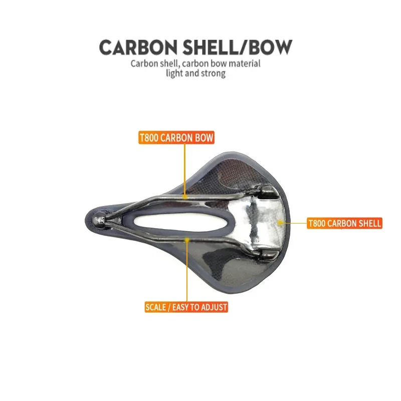 Sillines de carbono MTB/carretera bicicleta de montaña fibra cojín asientos 240-143/155 mm Foto 3 de 4