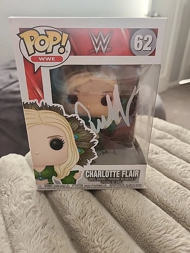 Charlotte Flair Autographed WWE 62 Funko Pop 