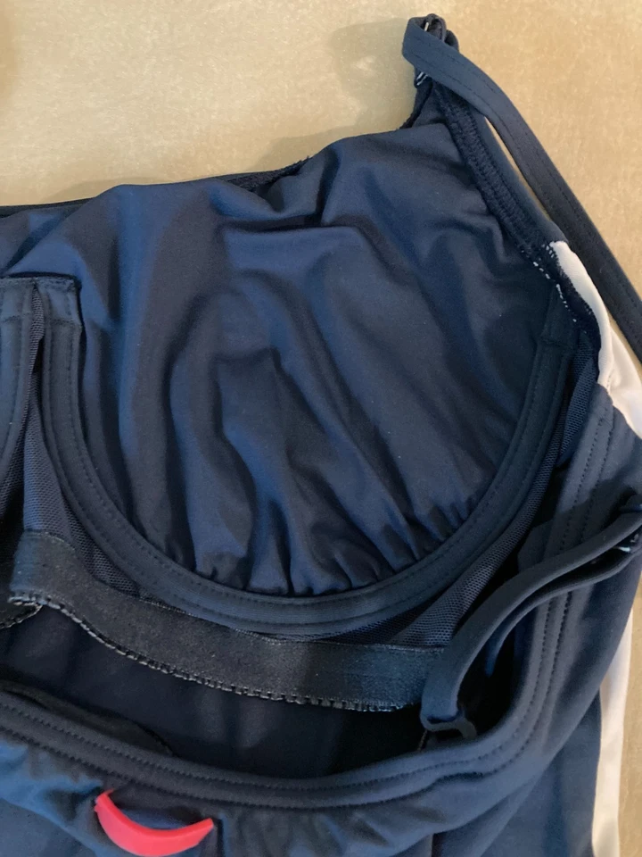 ESPRIT Zeitlos schöner Damen Badeanzug 40/80B Blau m. Weiß Bügel-BH ***NEU*** - Bild 3 von 4