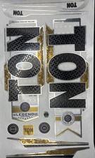 SS TON LEGEND Edition Fledermaus 3D geprägte Aufkleber (Replik) FARBEN WIE GESEHEN 