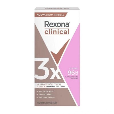Rexona Clinical Cream Antiperspirant 58 g 3X From Mexico