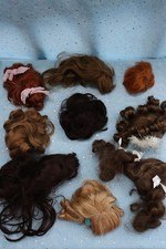 Lot of 9 Doll Wigs   Mixed Sizes 9", 10", 11"   Lot 8