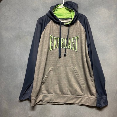 Everlast Everwarm Gray Navy Pullover Hoodie XXL Lifting Work Out Gym Sweatshirt