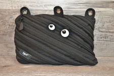 Zipit Grillz 9" BLACK MONSTER 3 Ring Binder Pouch Pencil Case